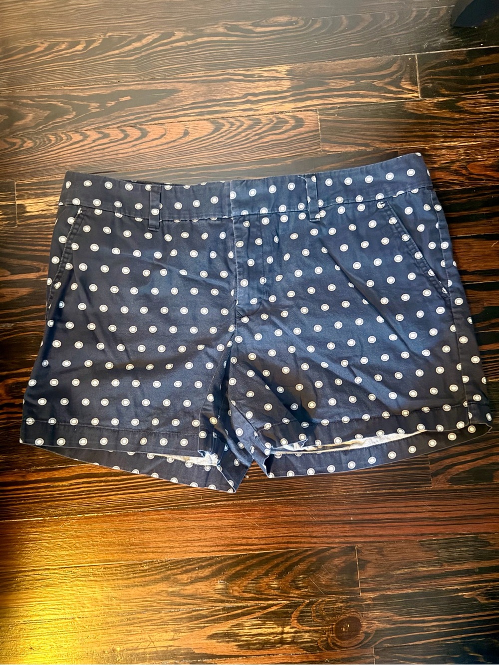 TOMMY HILFIGER -  Navy Polka Dot Bermuda Shorts